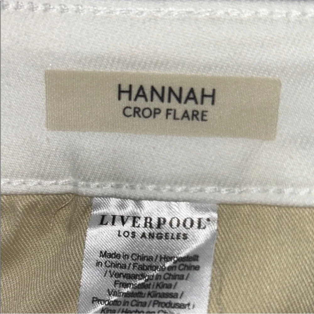 Liverpool Women's Plus Size 18W White ECO Hannah Crop Flare Denim Jeans NWT - Picture 8 of 9